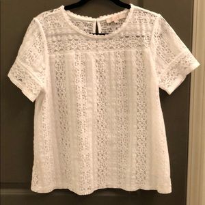 Short Sleeved Lace Top